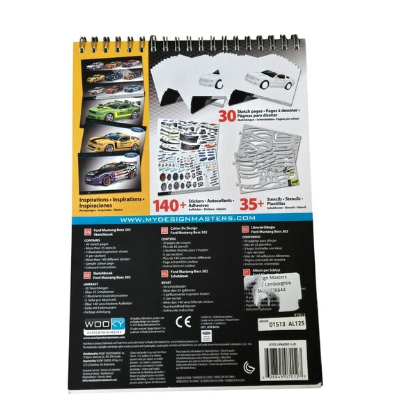 Design Masters Ford Mustang Boss 302 Car Designer Sketchbook Stencils Stickers - Picture 2 of 8